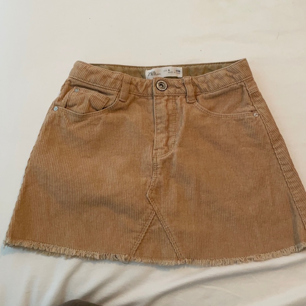 Zara corduroy tan skirt.